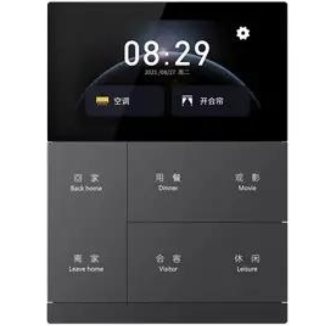 KNX Smart Touch with push button,3-gang