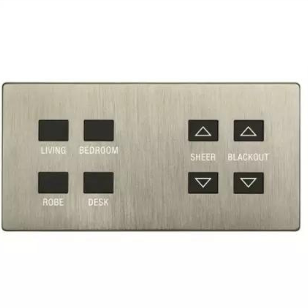 iElegance 1/2/4/8 Button Smart Panel- Brushed aluminium finish