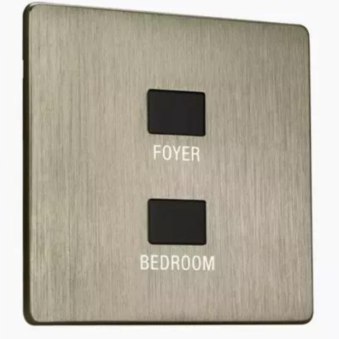 iElegance 1/2/4/8 Button Smart Panel- Brushed aluminium finish